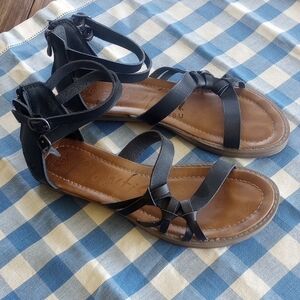 Blowfish Black and Brown Gladiator Sandals